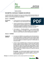 Escomptes, Coupons Et Remises en Espèces: Section 1 - ESCOMPTES Escompte de Caisse