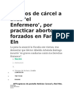 40 años de cárcel a alias ‘el Enfermero’, por practicar abortos forzados en Farc y Eln