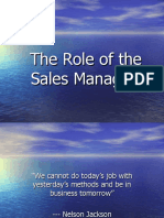 The Role of The Sales Manager