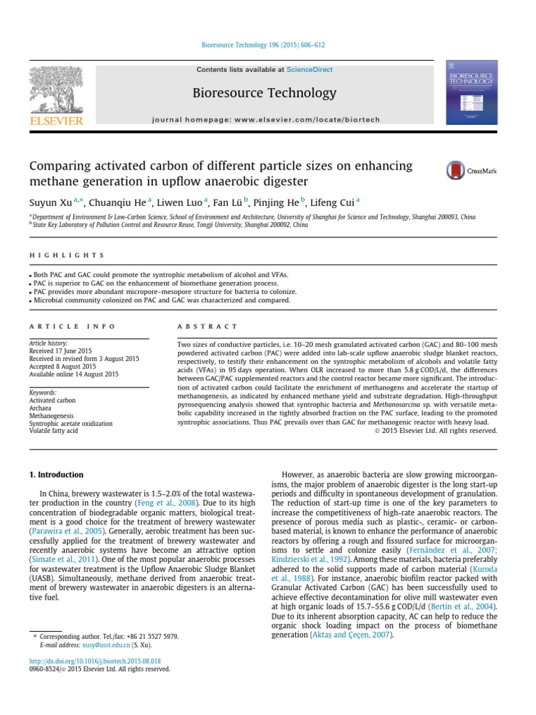 Comparing Activated Carbon of Different Particle Sizes On Enhancing