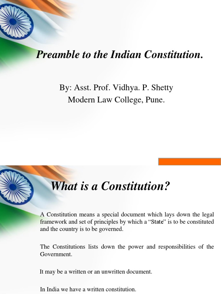 Preamble To The Indian Constitution PDF | PDF | Public Sphere ...