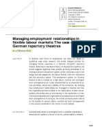 Managing Employment Relationships in Flexible Labour Markets: The Case of German Repertory Theatres