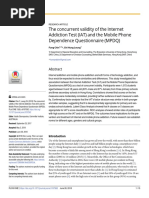 The Concurrent Validity of The Internet Addiction Test (IAT) and The Mobile Phone Dependence Questionnaire (MPDQ)