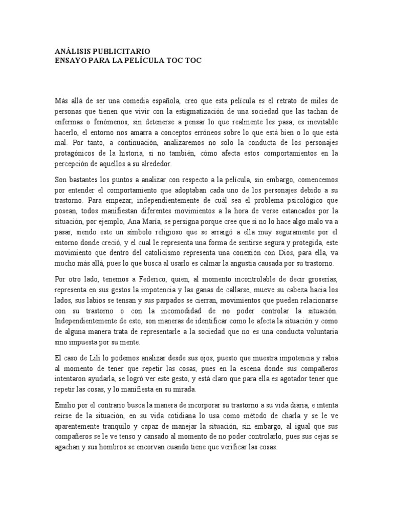 Toc Toc | PDF | Comportamiento | Ciencias del comportamiento