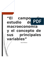 El Campo de Estudio de La Macroeconomia