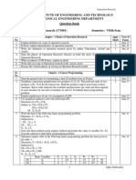 Question Bank Operation Research PDF