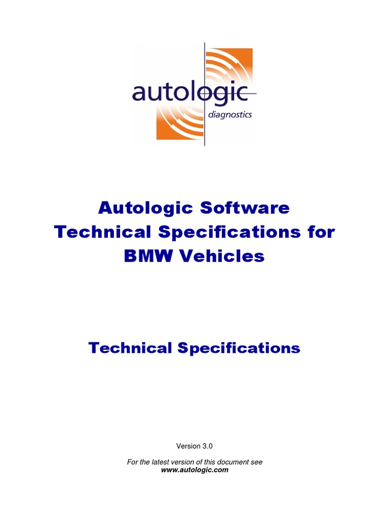 BMW Techspec Autologicsoftwaretechspecforbmwvehicles en PF v3.0 | PDF ...