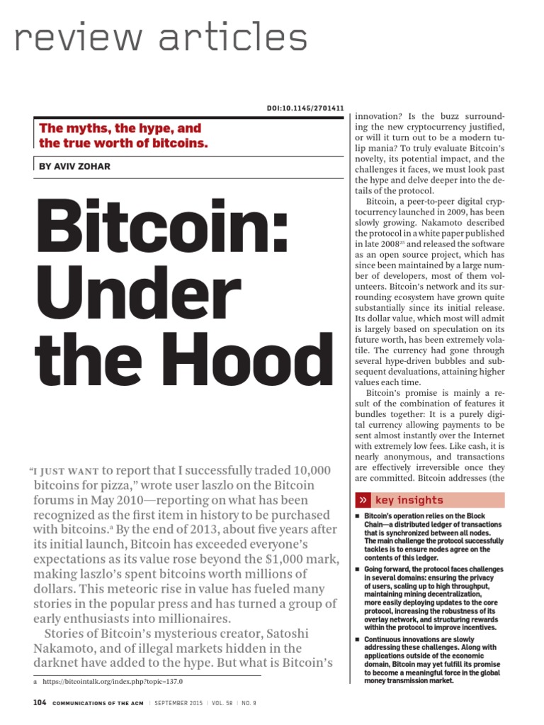BitCoin Under The Hood | PDF | Bitcoin | Computer Network