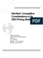Wal-Mart: Competitive Considerations in Its 2003 Pricing Strategy