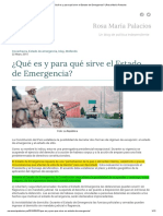 ¿Qué Es y para Qué Sirve El Estado de Emergencia? - Rosa María Palacios