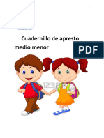 Cuadernillo de apresto medio menor