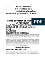 Nulidad. La Sala Se Limitó A Transcribir El Resultado de La Actuación Probatoria Sin Realizar Un Análisis y Valoración Racional