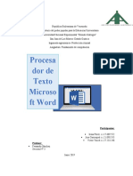 Trabajo Procesador Microsoft Word. Seccion 3. Victor Trocel. Irena Perez Jose Carrasquel