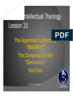 Islamic Intellectual Theology Lesson 31: The Appointed Leadership "Imaamat" The Conspiracy of The "Democracy" Part One