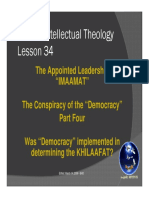 Islamic Intellectual Theology: The Appointed Leadership "IMAAMAT" - Was "Democracy