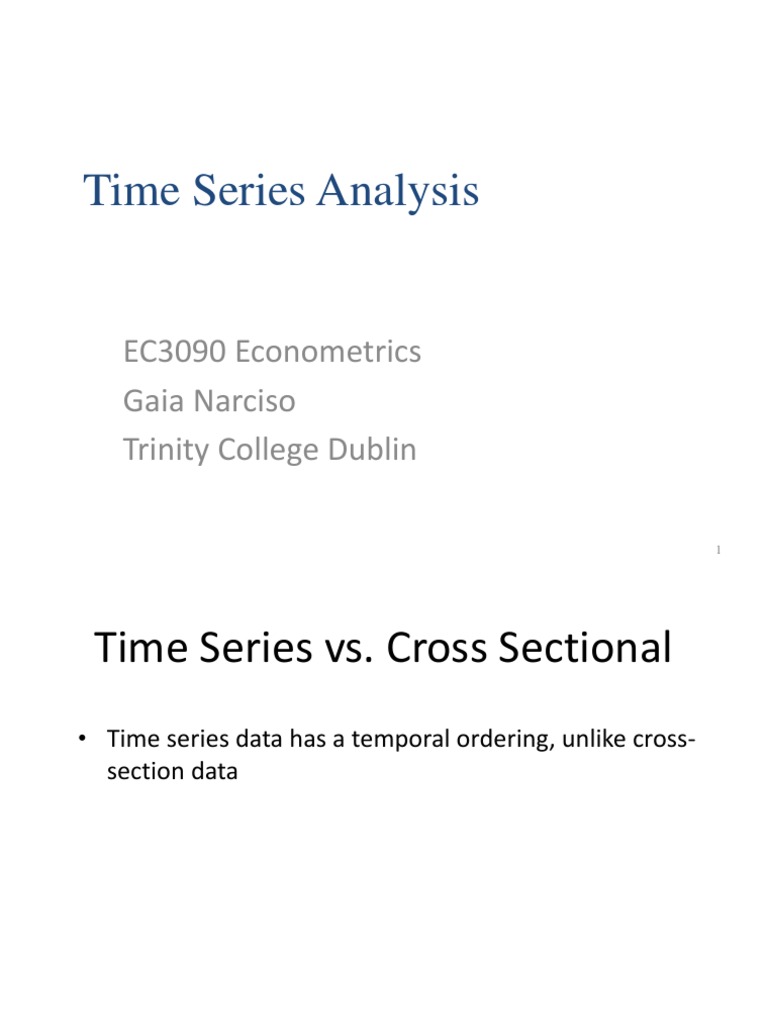 Time Series Analysis in Econometrics | PDF | Stationary Process | Time ...