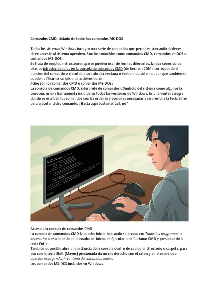 Comandos CMD | PDF | Dos | Registro de Windows