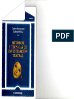 Métodos y Técnicas de Investigación Teatral - Carlos Solórzano y Gabriel Weisz PDF