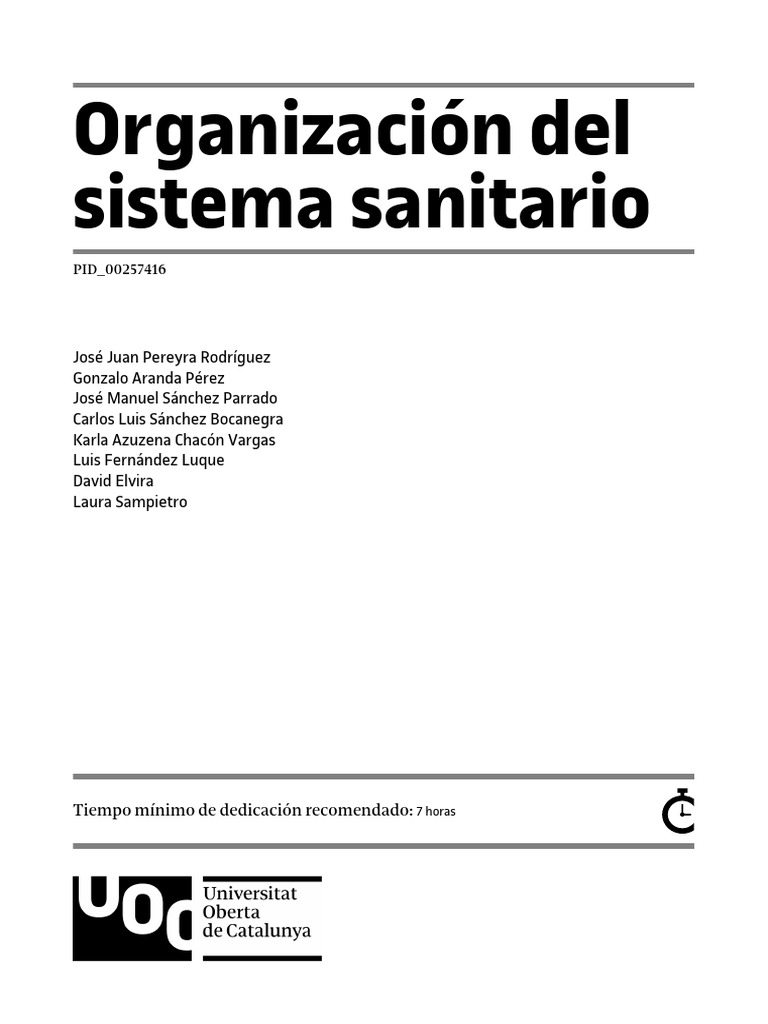 Organización Del Sistema Sanitario PDF | PDF | Sistema de salud | Seguro