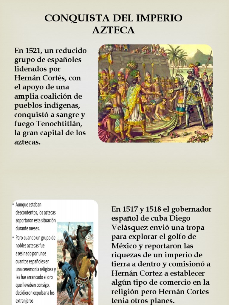 Conquista del Imperio Azteca en 1521 | PDF | Historia