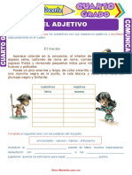 Clases de Adjetivos para Cuarto Grado de Primaria