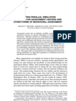 Constructing Parallel Simulation Exercises For Assessment Centers and Other Forms of Behavioral Assessment