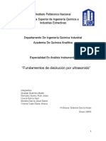 Fundamentos de Disolución Por Ultrasonido