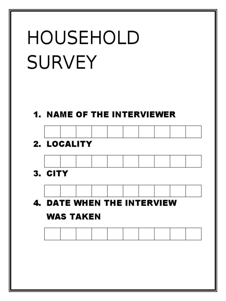 Locality Satisfaction Household Survey | PDF
