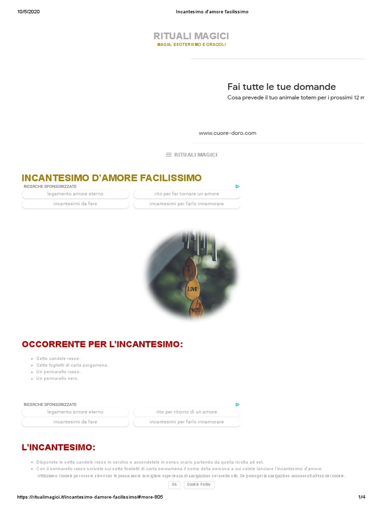 Rituali Magici Incantesimo D Amore Facilissimo