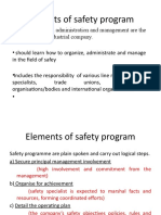 Elements of Safety Program