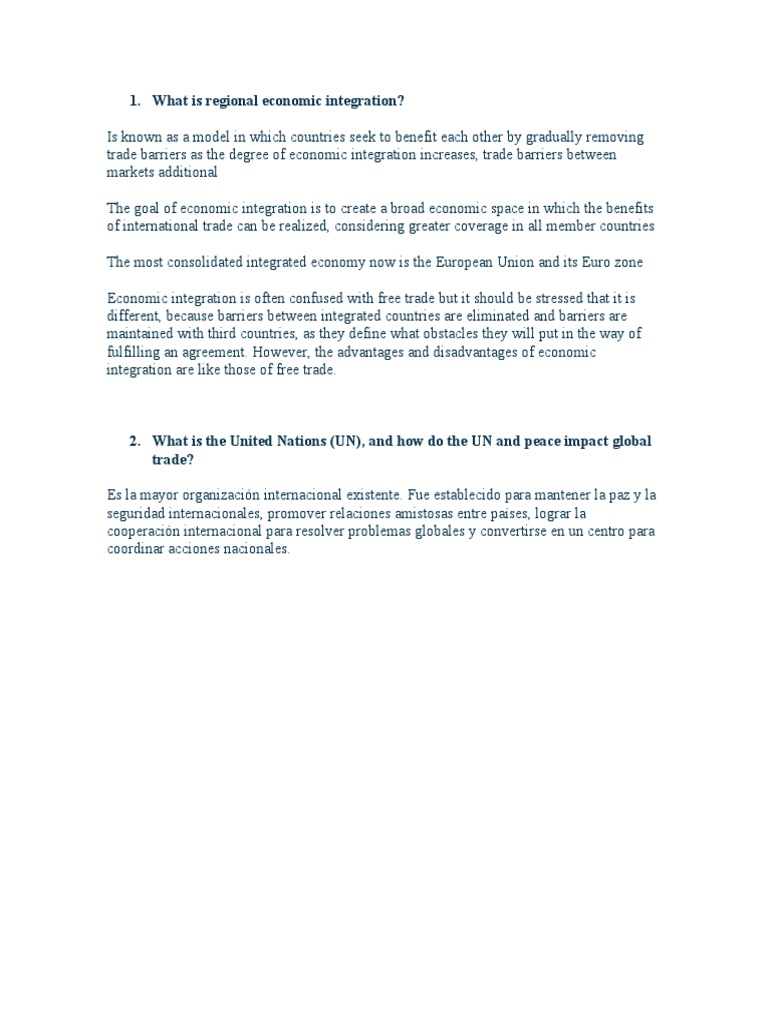 Understanding Regional Economic Integration | PDF | Politics