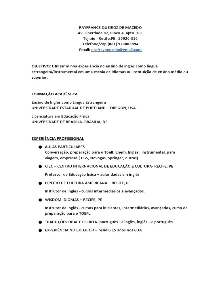 Formação e Experiência em Ensino de Inglês | PDF | Artes Linguísticas e ...