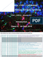 Choice Module CH01 - Cell Biology" From Cells To Tissues and Body Functions