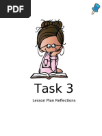 Task 3: Lesson Plan Reflections