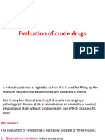 Evaluation of Crude Drugs