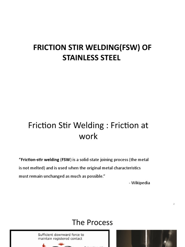 Friction Stir Welding of Stainless Steel | PDF | Welding | Construction