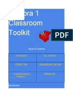 Algebra 1 Classroom Toolkit