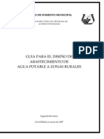 Guía para el diseño de abastecimiento de agua potable rural