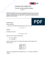 Separata04 - Estructuras Condicionales Simples