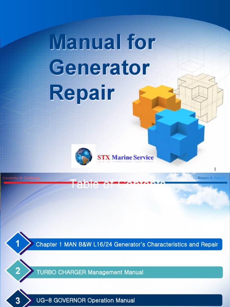 MAN B&W L16/24 Generator Repair Guide | PDF | Manual Transmission ...