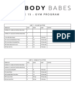 Phase 15 - Gym Program: Day 1 - Squat & Upper