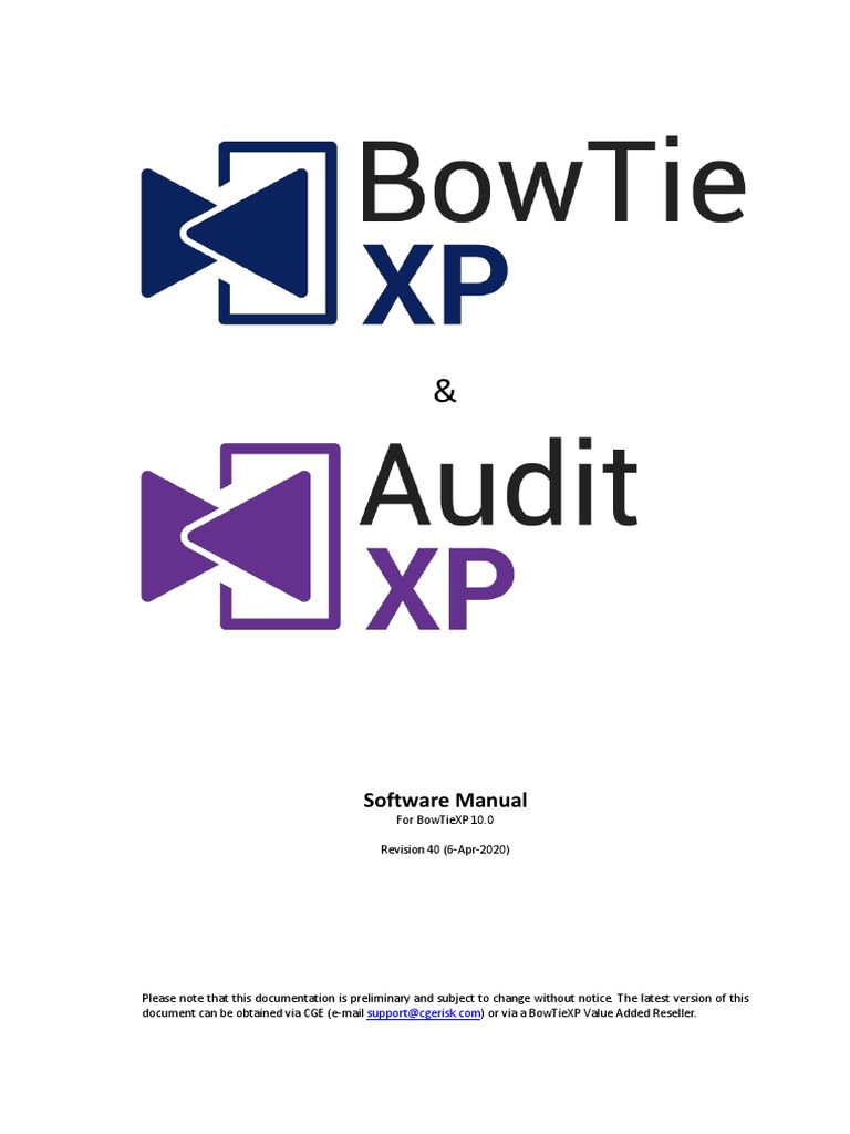 Bowtiexp Software Manual For Release 10 0 Pdf Microsoft Excel Spreadsheet