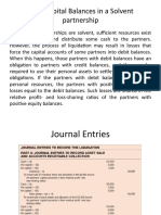 Debit Capital Balances in A Solvent Partnership