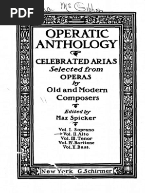 Operatic Anthology Mezzo Soprano Pdf