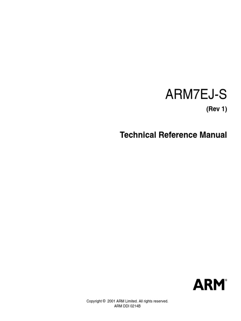 ARM7EJ-S Technical Reference Manual PDF | PDF | Arm Architecture ...