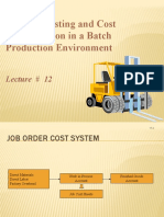 Product Costing and Cost Accumulation in A Batch Production Environment