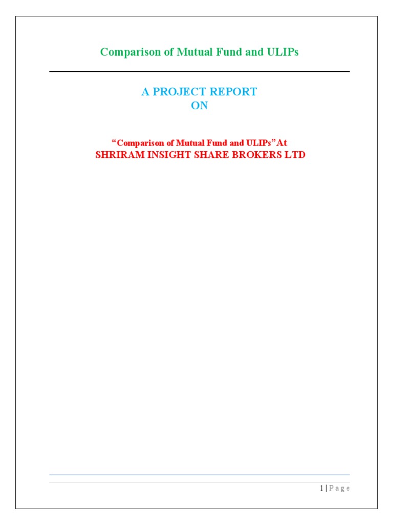 Mutual Funds vs. ULIPs Analysis | PDF | Insurance | Securities (Finance)