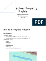 Intellectual Property Rights: Pak Insan Budi Maulana by Nicolette Johnson FH Ui Kki