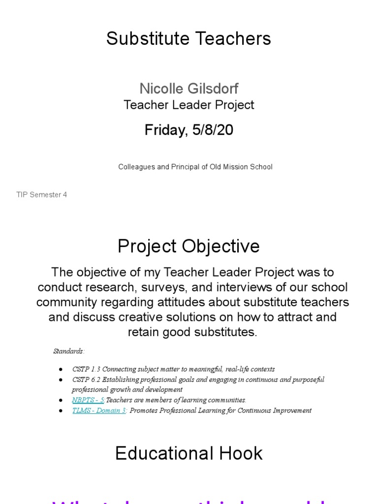 Ngilsdorf Semester 4 Tip Teacher Leader Project Final 1 | PDF ...