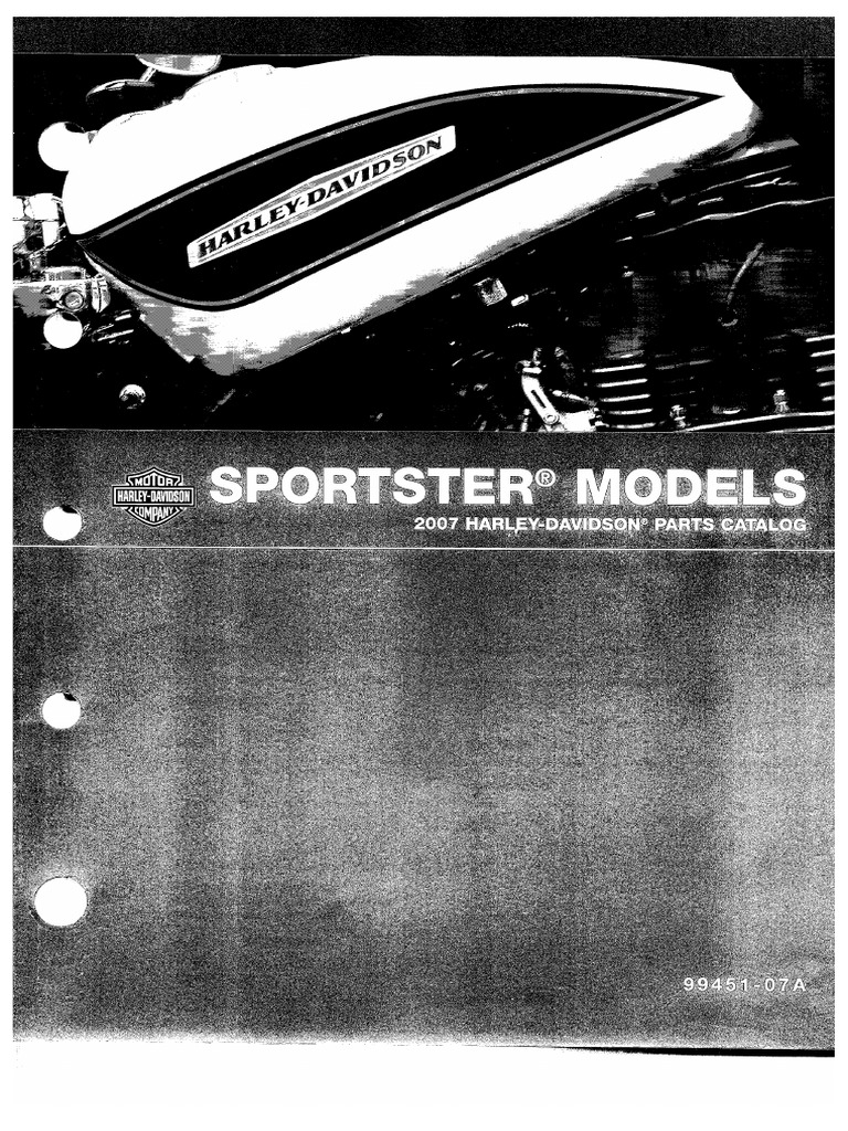 Harley Davidson Sportster Models 07 Parts Catalog Eng